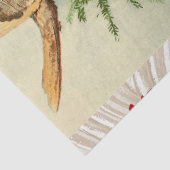 ウッドランドの紅葉の間のフクロウ 薄葉紙 (詳細)