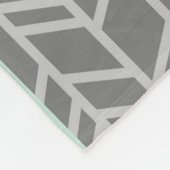 ウッドランドの継ぎはぎ細工の鹿。 – ミント/ネイビー/グレー フリースブランケット (角)