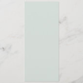 ウッドランドの緑 |ミントグリーン結婚のディナーメニュー メニュー (裏面)