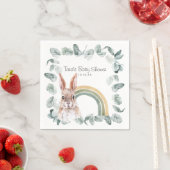 ウッドランドの緑 |森の動物と虹 スタンダードカクテルナプキン (インサイチュ)