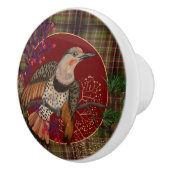 ウッドランドの葉とノーザンフリッカ セラミックノブ (右)