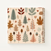 ウッドランドの葉のスパイラルノート ノートブック (裏面)