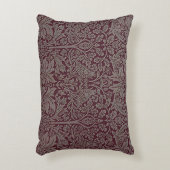 ウッドランドの葉赤うさぎウィリアム・モリス模様 アクセントクッション (正面(垂直))