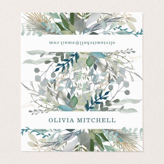 ウッドランドの葉 名刺 (外部フラット)