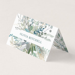 ウッドランドの葉 名刺