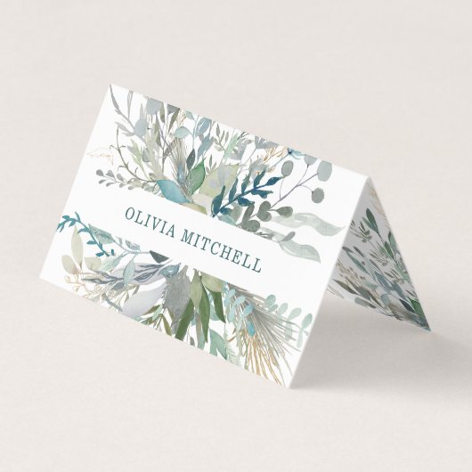 ウッドランドの葉 名刺 (正面)