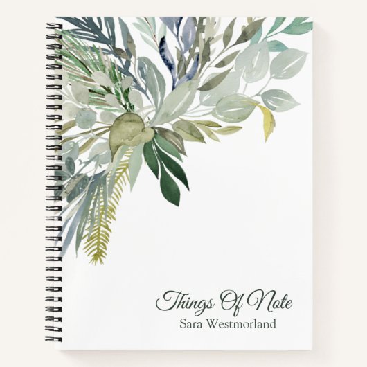 ウッドランドの葉「注目すべきもの」ジャーナル/ ノートブック (正面)