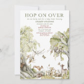 ウッドランドの赤ちゃんシャワーで心待ち 招待状 (正面)