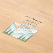 ウッドランドの赤ちゃんシャワーの冒険を始める アクリル招待状 (レイダウン)