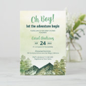 ウッドランドの赤ちゃんシャワーの冒険を始める 招待状 (スタンド正面)