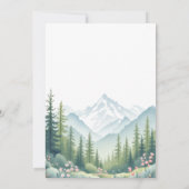 ウッドランドの赤ちゃんシャワーの冒険を始める 招待状 (裏面)