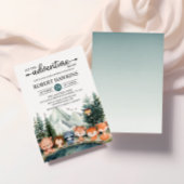 ウッドランドの赤ちゃんシャワーの冒険を始める 招待状