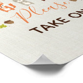 ウッドランドの赤ちゃんシャワーの好意を取ってサインを1つ ポスター (角)