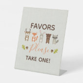 ウッドランドの赤ちゃんシャワーの好意を取ってサインを1つ 台座サイン (正面)