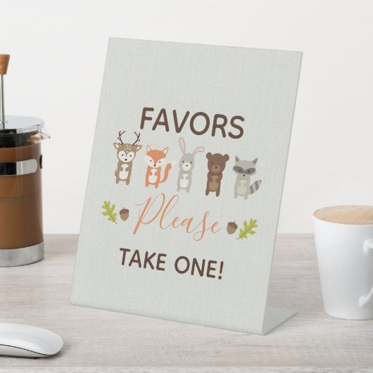 ウッドランドの赤ちゃんシャワーの好意を取ってサインを1つ 台座サイン (インサイチュ)