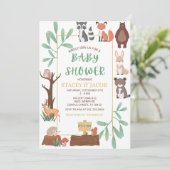 ウッドランドの赤ちゃんシャワーの招待状 招待状 (スタンド正面)