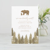 ウッドランドの赤ちゃんシャワーを待つことができる 招待状 (スタンド正面)