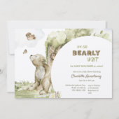 ウッドランドの赤ちゃんシャワーを待つことができる 招待状 (正面)