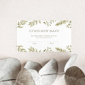 ウッドランドの赤ちゃんシャワーゲームの数を推測 エンクロージャーカード