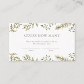 ウッドランドの赤ちゃんシャワーゲームの数を推測 エンクロージャーカード (正面)