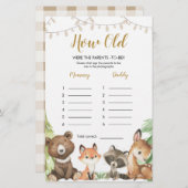 ウッドランドの赤ちゃんシャワー両親は何歳 (正面/裏面)