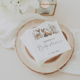 ウッドランドの赤ちゃんシャワー スタンダードカクテルナプキン