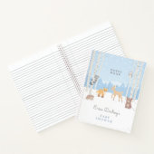 ウッドランドの赤ちゃんシャワー | winter forest Guest Book ノートブック (内部)
