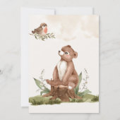 ウッドランドの赤ちゃん男女兼用シャワー 招待状 (裏面)