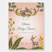 ウッドランドの魔法の緑の森の動物オ・シカ