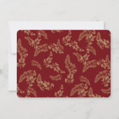 ウッドランドの鳥と葉フラットカードありがとう サンキューカード (裏面)