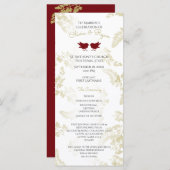 ウッドランドの鳥と金ゴールドの葉（赤） プログラム (正面/裏面)