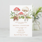 ウッドランドの鹿のベビーシャワー 招待状 (スタンド正面)