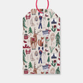 ウッドランドの鹿の北欧クリスマス ギフトタグ (裏面)