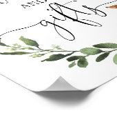 ウッドランドの鹿の赤ちゃんシャワーのサイン ポスター (角)