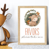 ウッドランドの鹿の赤ちゃんシャワーの好意 ポスター