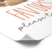 ウッドランドの鹿の赤ちゃんシャワーの好意 ポスター (角)