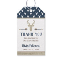 ウッドランドの鹿　サンキュータグ　アントラー　ベビーシャワー