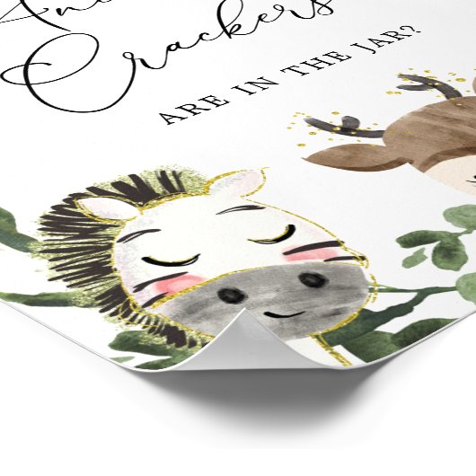 ウッドランドは何匹の動物クラッカーを見つけると思う ポスター (角)