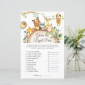 ウッドランドは正しい価格の赤ちゃんシャワーゲームを推測 (スタンド正面)