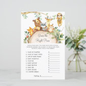 ウッドランドは正しい価格の赤ちゃんシャワーゲームを推測 (スタンド正面)