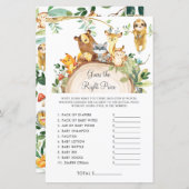 ウッドランドは正しい価格の赤ちゃんシャワーゲームを推測 (正面/裏面)