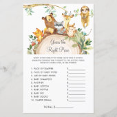 ウッドランドは正しい価格の赤ちゃんシャワーゲームを推測 (正面)