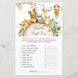 ウッドランドは正しい価格の赤ちゃんシャワーゲームを推測