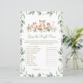 ウッドランドは正しい価格の赤ちゃんシャワーゲームを推測 (スタンド正面)