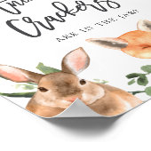 ウッドランドは、何匹の動物のクラッカーが署名するか推測 ポスター (角)