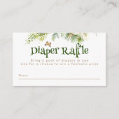 ウッドランドをテーマにしたオムツラッフルチケット エンクロージャーカード (正面)
