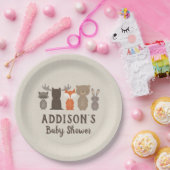 ウッドランドをテーマにしたベビーシャワー紙プレート ペーパープレート (パーティー)