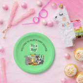 ウッドランドをテーマにした少年の赤ちゃんシャワー紙プレート ペーパープレート (パーティー)