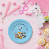 ウッドランドをテーマにした少年の赤ちゃんシャワー紙プレート ペーパープレート (パーティー)