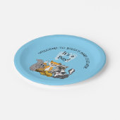 ウッドランドをテーマにした少年の赤ちゃんシャワー紙プレート ペーパープレート (アングル)